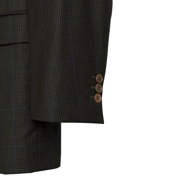 Giorgio Zanella (Italy) Tasmanian Virgin Wool Windowpane Houndstooth Cutaway - Picture 7 of 12